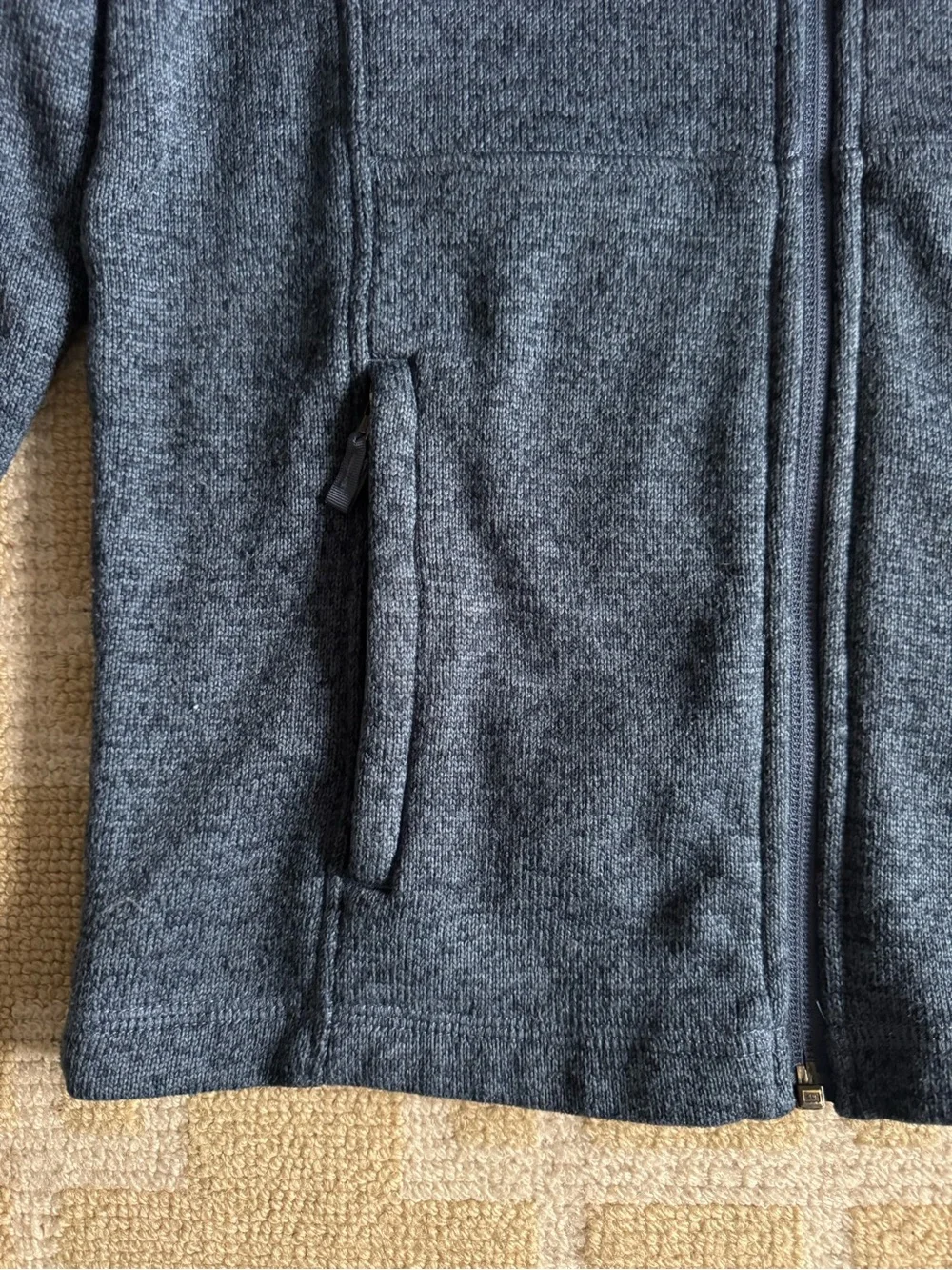 Columbia Better Sweater Style Fleece Jacket Heathered Navy Kids Medium 10/12
